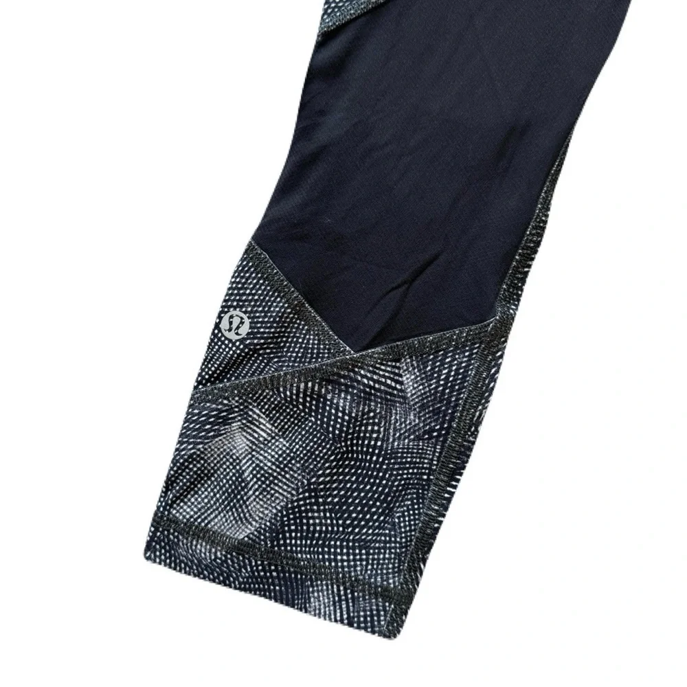 Women's Lululemon Pace Rival High Rise Crop Velocity Mesh Island Must Size 2